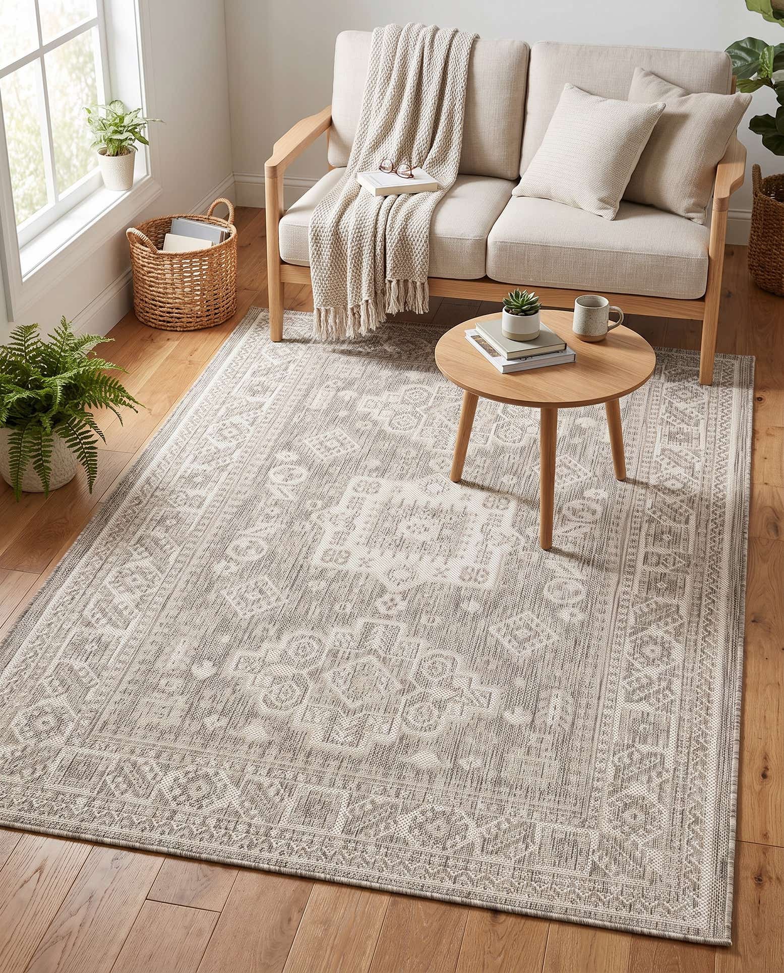 4' x 6' Easy-Clean Aztec Indoor / Outdoor Rug