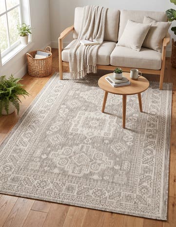 4' x 6' Easy-Clean Aztec Indoor / Outdoor Rug