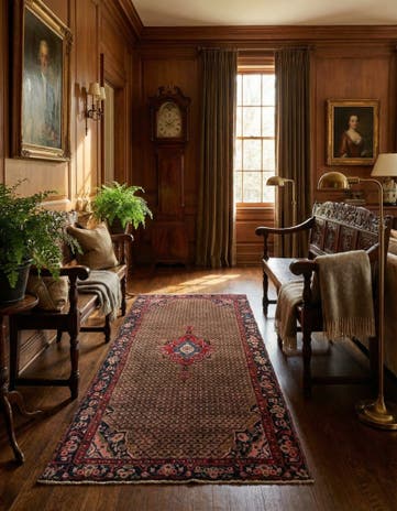 4' 7 x 9' 5 Hand Knotted Koliaei Persian Wool Runner Rug