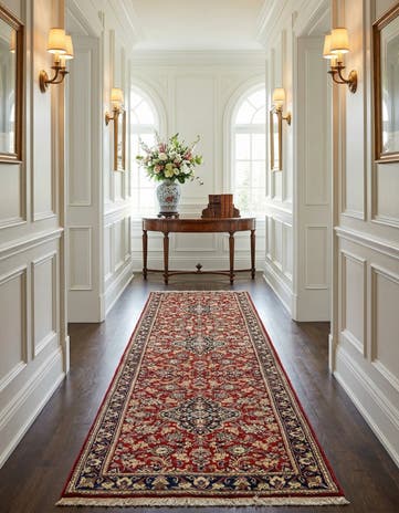 2' 11 x 14' 11 Hand Knotted Qom Persian Runner Rug