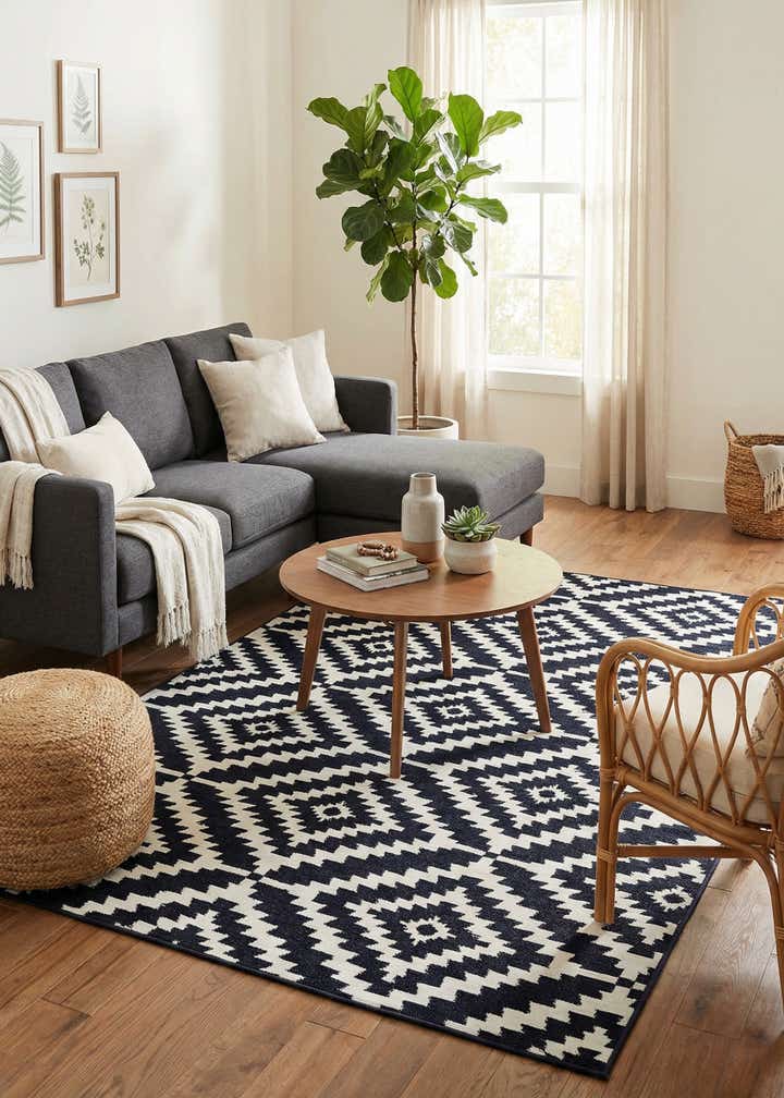 6' x 9' Easy-Clean Sabrina Soto Indoor / Outdoor Rug