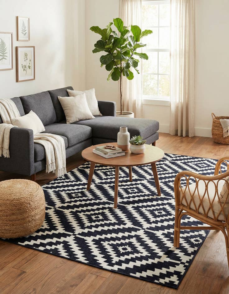 Detail image of 6' x 9' Easy-Clean Sabrina Soto Indoor / Outdoor Rug