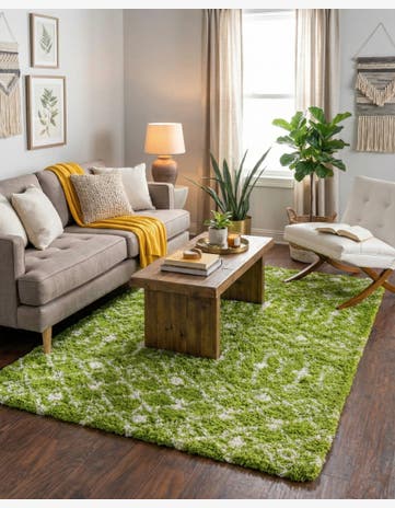 6' x 9' Moroccan Trellis Shag Rug