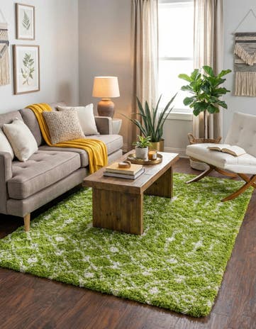 6' x 9' Moroccan Trellis Shag Rug