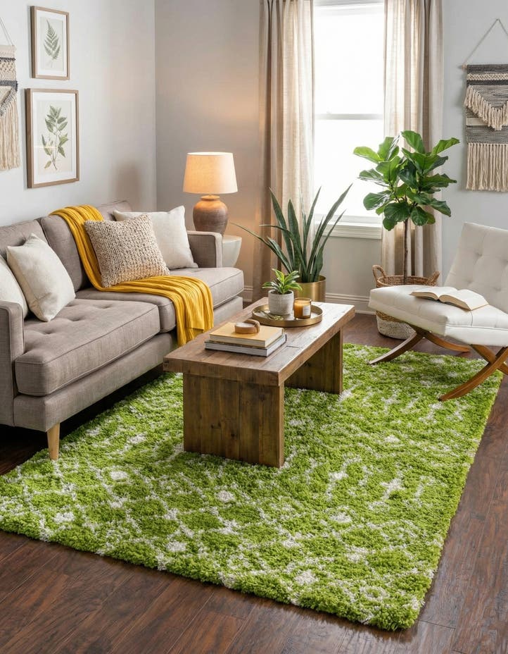 6' x 9' Moroccan Trellis Shag Rug