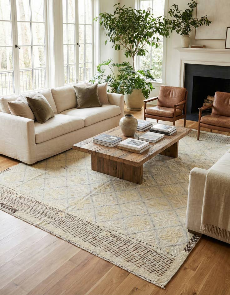 Detail image of 8' 8 x 12' 5  Hand Knotted Darya Wool Rug