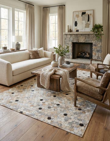 5' 5 x 7' 8 Cowhide Stocks Rug