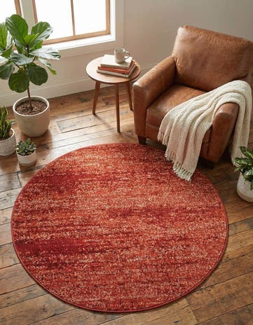 Terracotta Angelica Round Rug