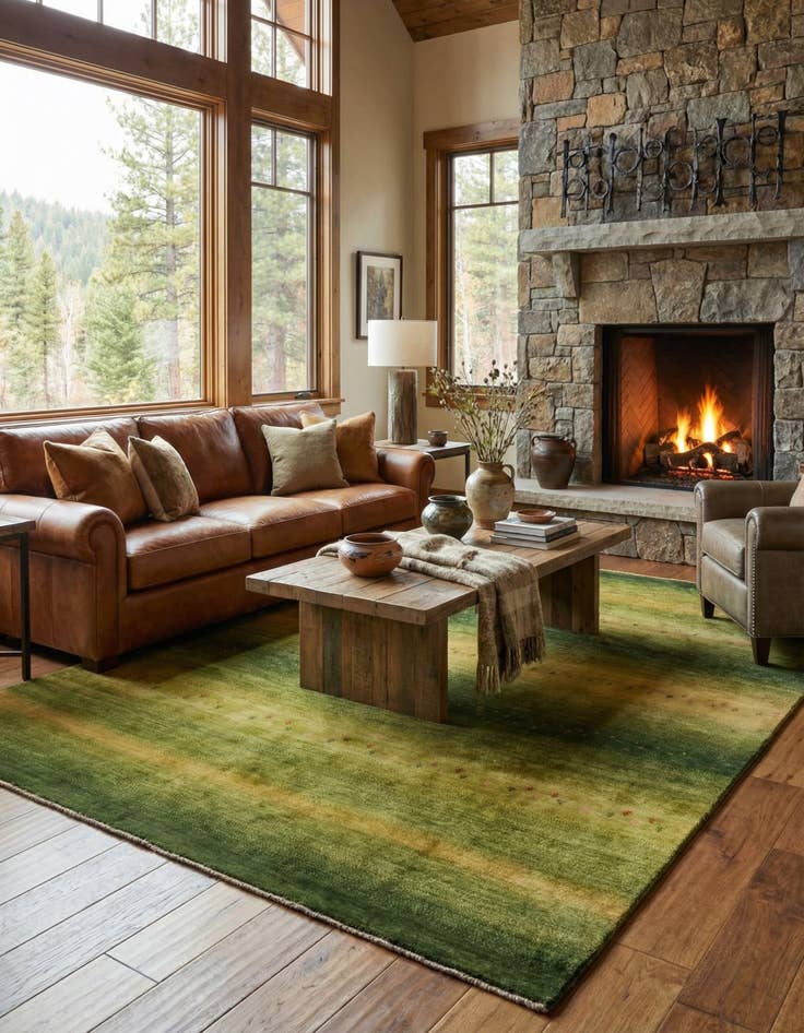 Detail image of 7' 1 x 9' 9 Amaleh Wool Rug