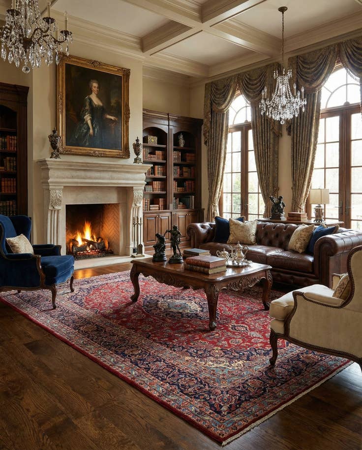 Detail image of 11' 11 x 13' 7 Kashan Wool Rug