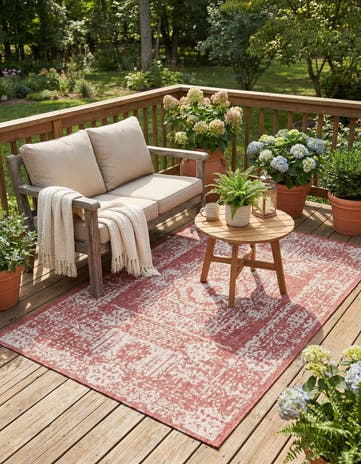 4' x 6' Easy-Clean Traditional Indoor / Outdoor Rug