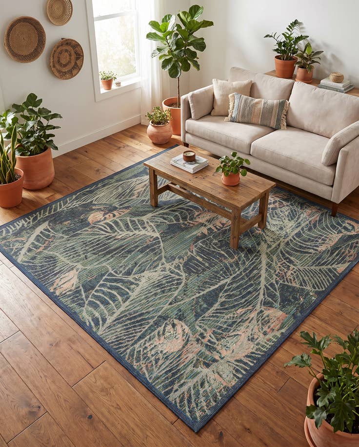 Detail image of 7' 10 x 7' 10 Easy-Clean Baja Indoor / Outdoor Square Rug