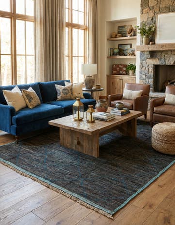 7' 10 x 10' 8 Hand Knotted Moroccan Wool Rug