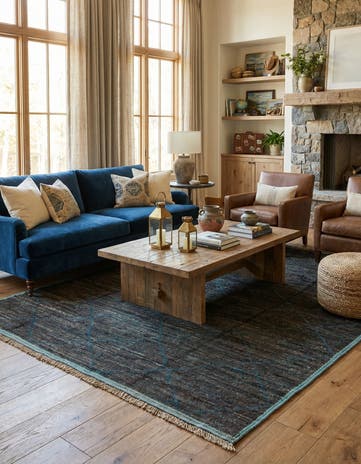 7' 10 x 10' 8 Hand Knotted Moroccan Wool Rug