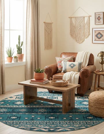 5' 3 x 5' 3 Lucerne Round Rug