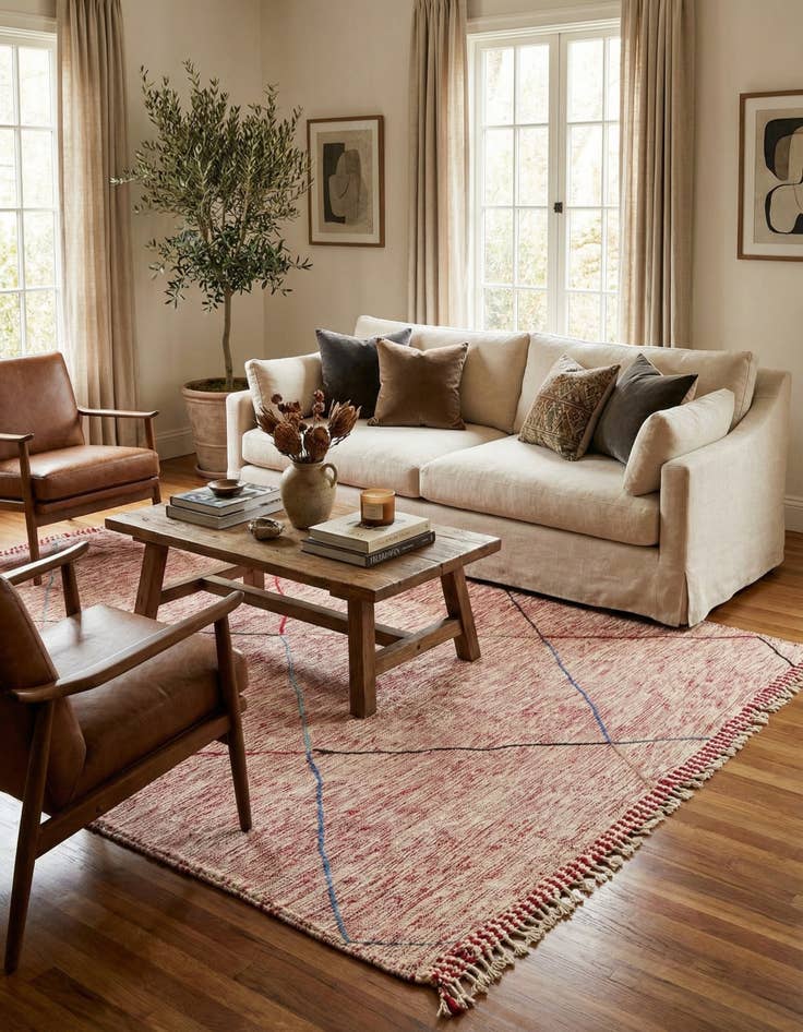 Detail image of 7' 10 x 11' 2  Hand Knotted Moroccan Wool Rug