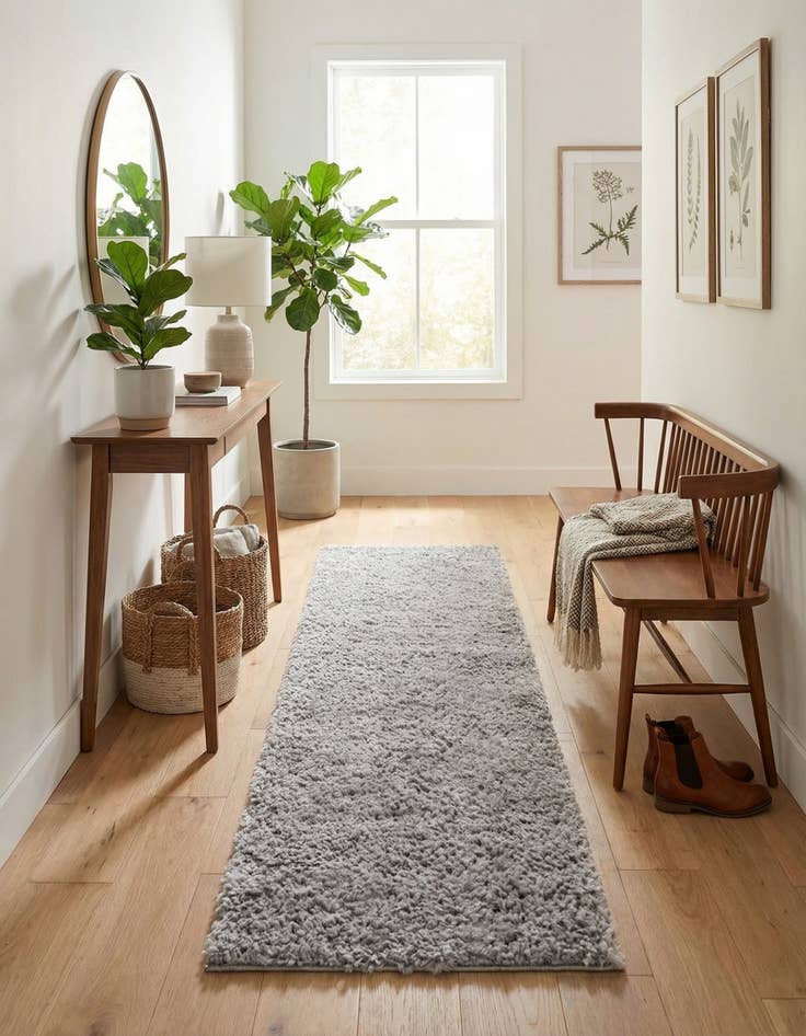 Detail image of 2' 7 x 10' Zermatt Shag Runner Rug