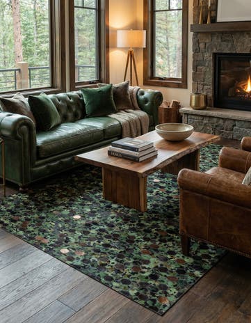 5' x 7' 10 Cowhide Stocks Rug