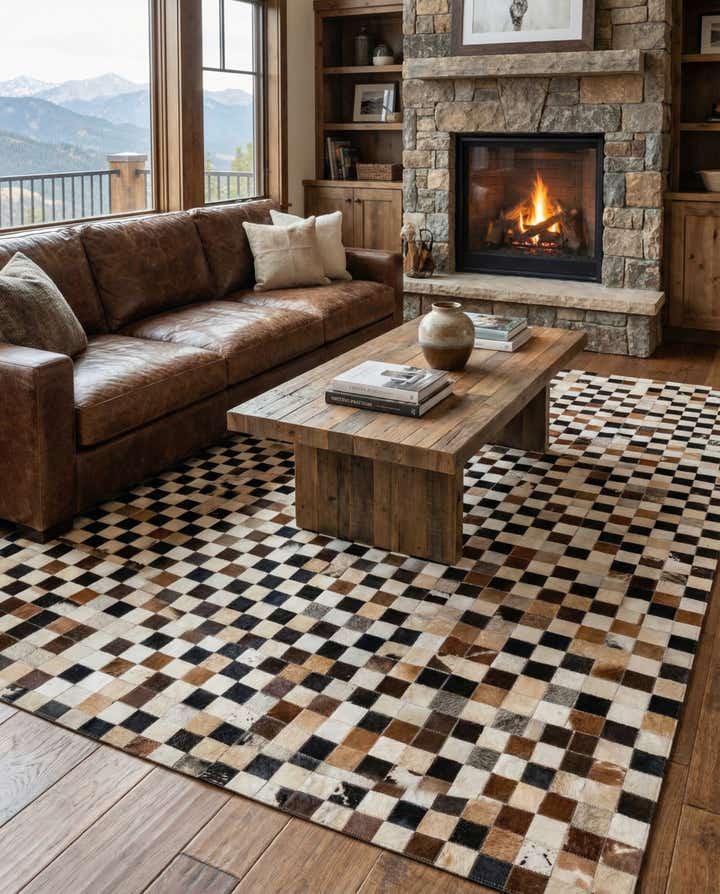 5' 1 x 8' Cowhide - Patchwork Rug