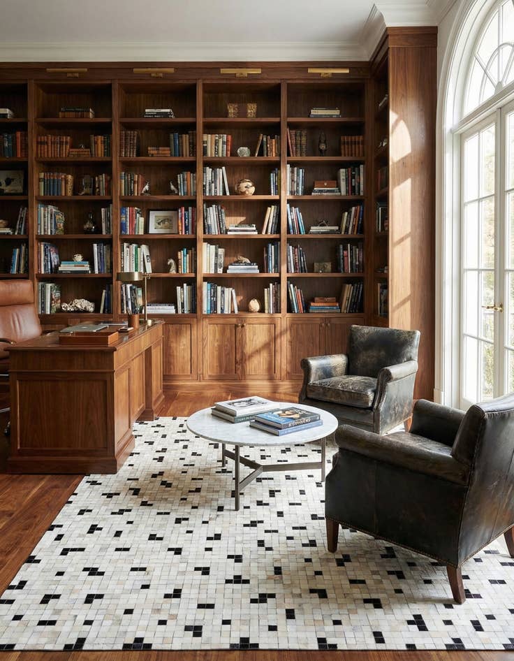 Detail image of  8' x 9' 11 Cowhide Stocks Rug