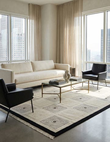 6' 9 x 9' 9 Hand Knotted Darya Wool Rug