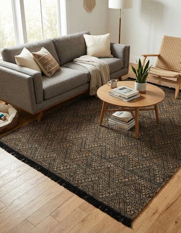 7' 10 x 10' Handmade Braided Jute Rug