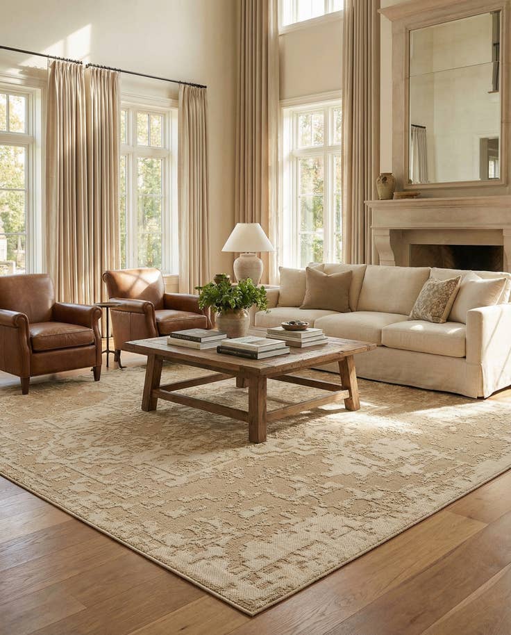 Detail image of 10' x 14' 1 Easy-Clean Traditional Indoor / Outdoor Rug