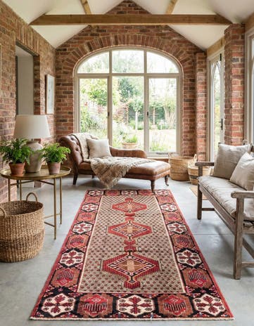 4' 8 x 10' 7 Hand Knotted Koliaei Persian Wool Runner Rug