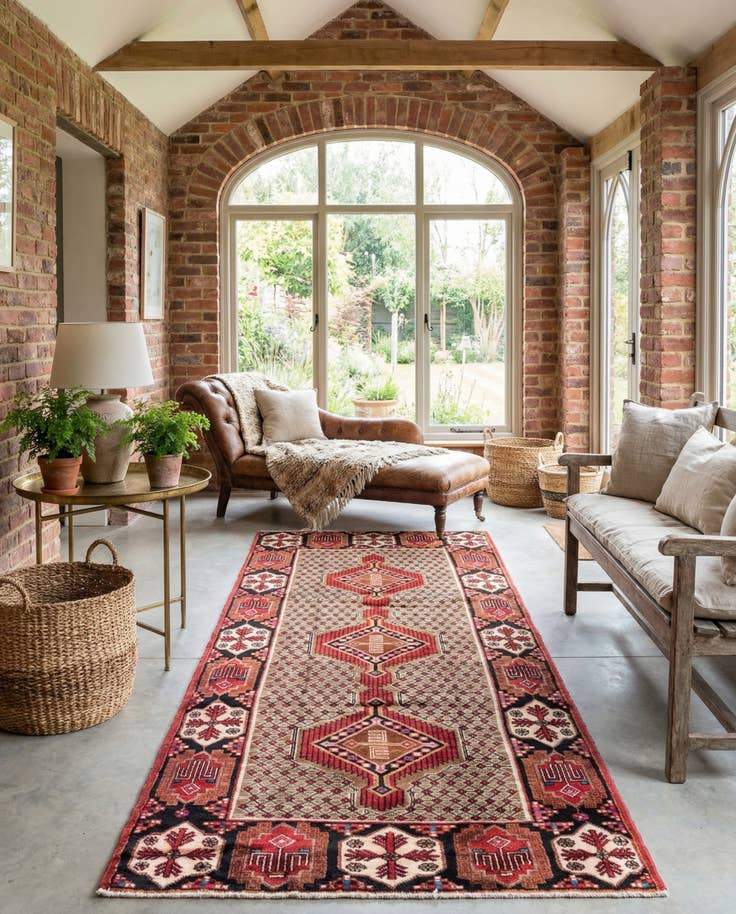 Detail image of 4' 8 x 10' 7 Hand Knotted Koliaei Persian Wool Runner Rug