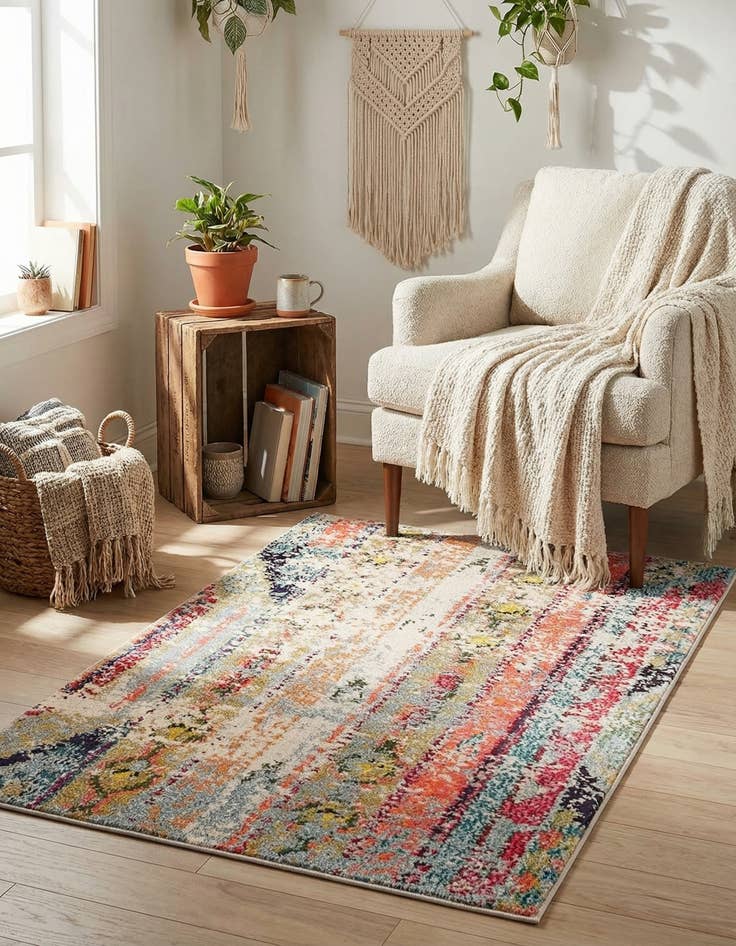 Detail image of 2' x 3'  Washable Santa Fe Rug