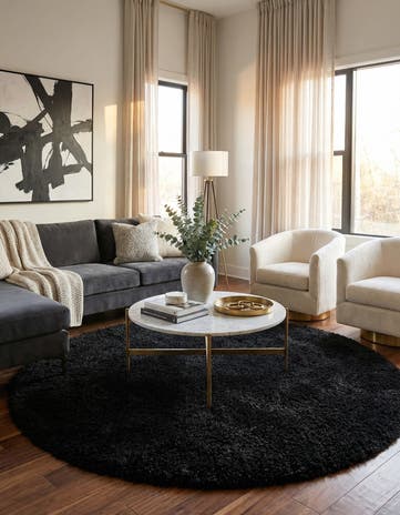 8' x 8' Infinity Shag Round Rug