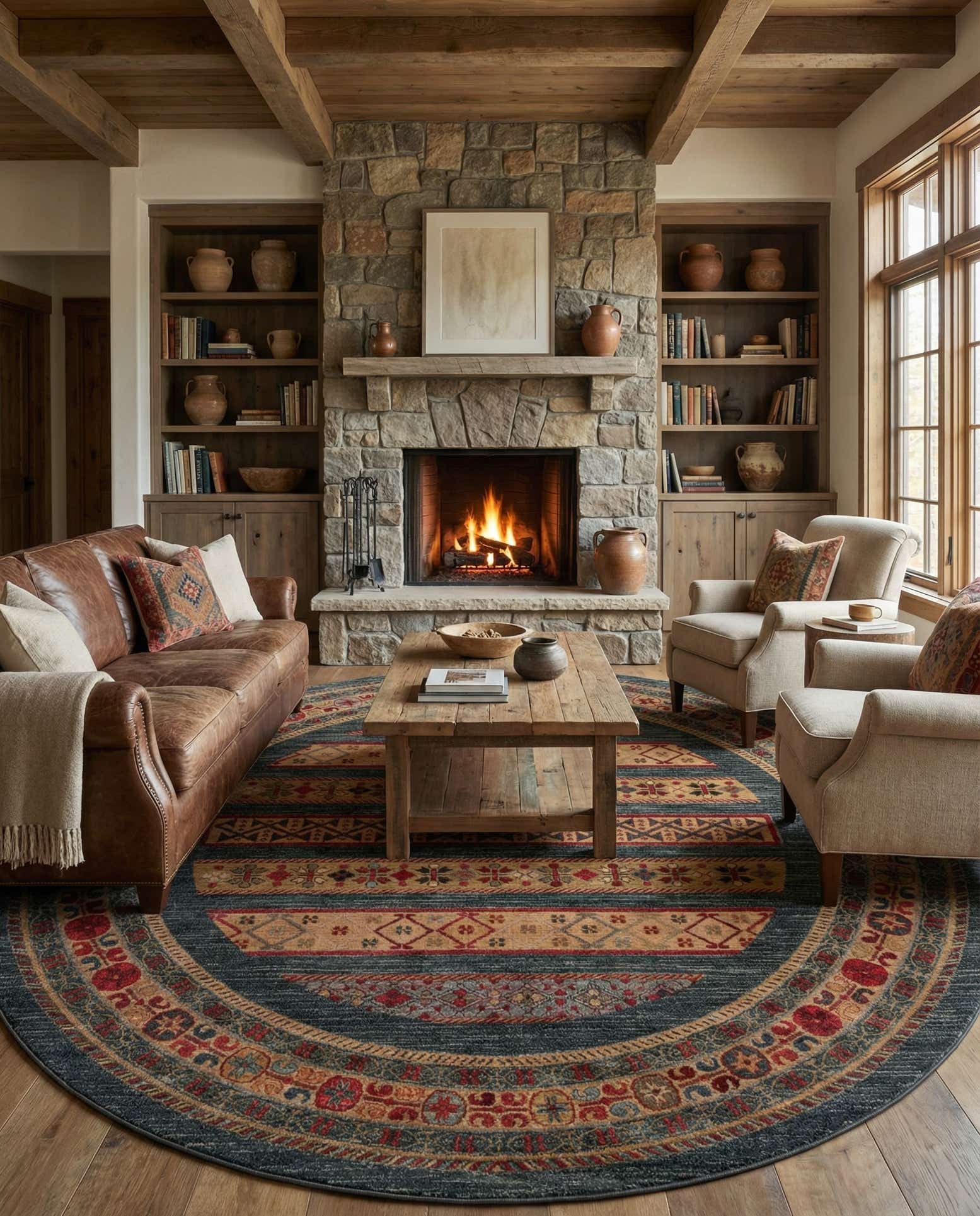 13' x 13' Kashkuli Gabbeh Round Rug