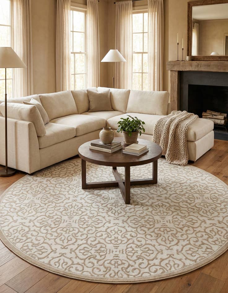 Detail image of 7' 10 x 7' 10 Himalaya Round Rug