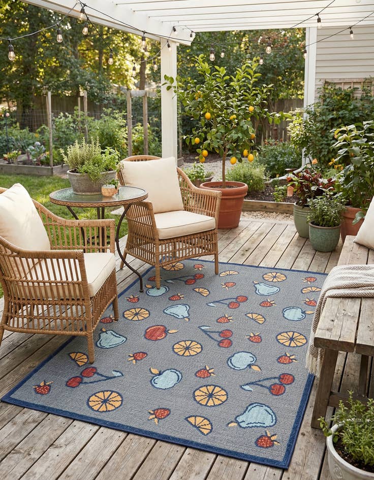 Detail image of 5' x 7' 7 Easy-Clean Indoor / Outdoor Rug