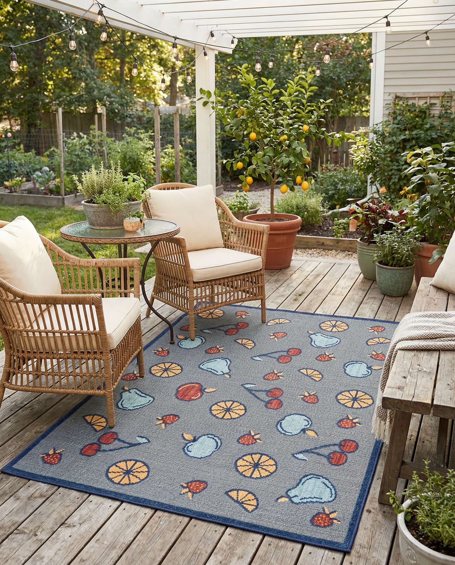 5' x 7' 7 Easy-Clean Indoor / Outdoor Rug
