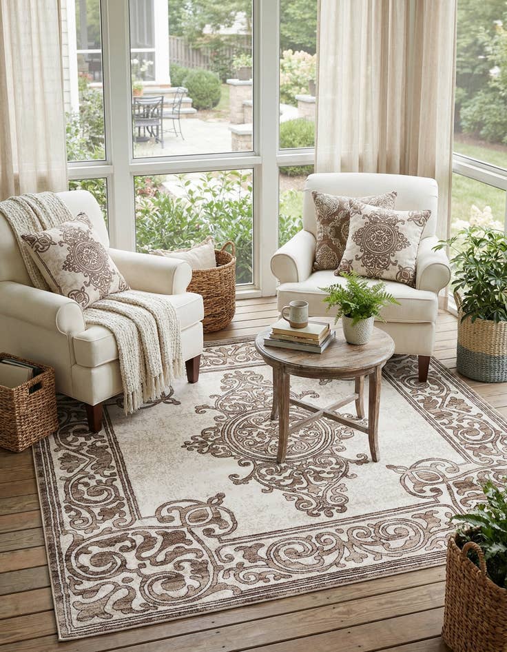 Detail image of 6' x 6' Hermitage Square Rug