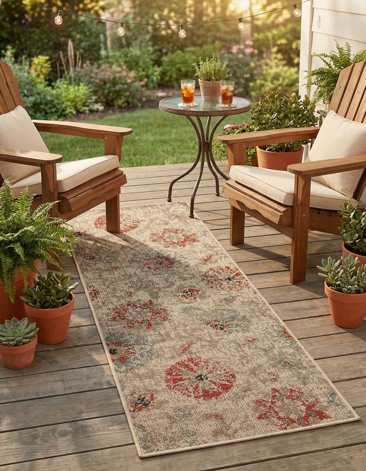 2' x 5' Easy-Clean Botanical Indoor / Outd...