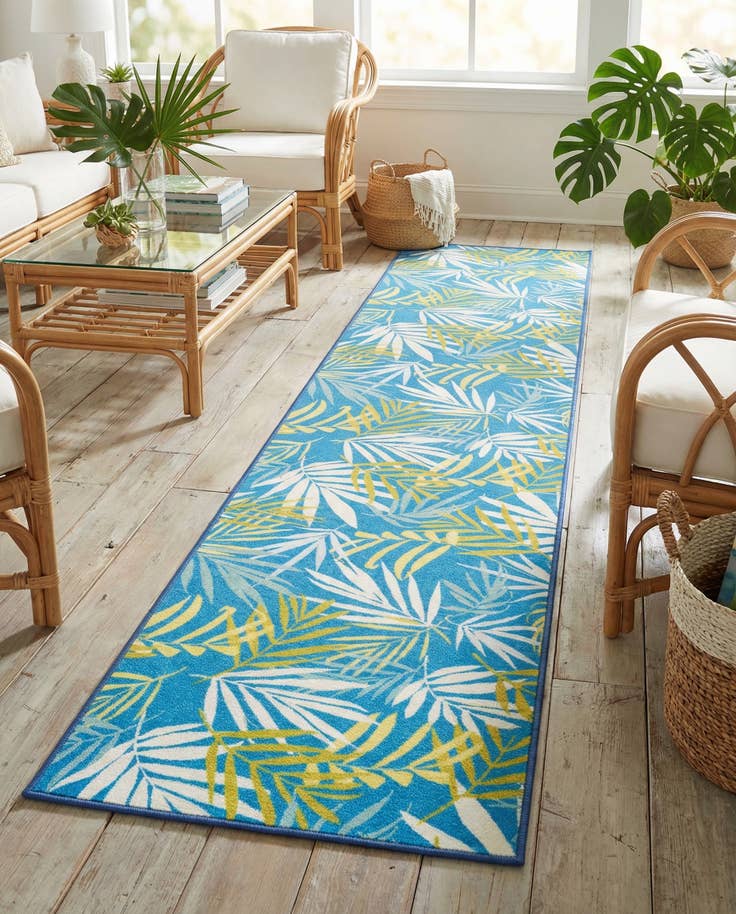 Detail image of 2' x 10' Easy-Clean Jill Zarin Caribbean Indoor / Outdoor Runner Rug