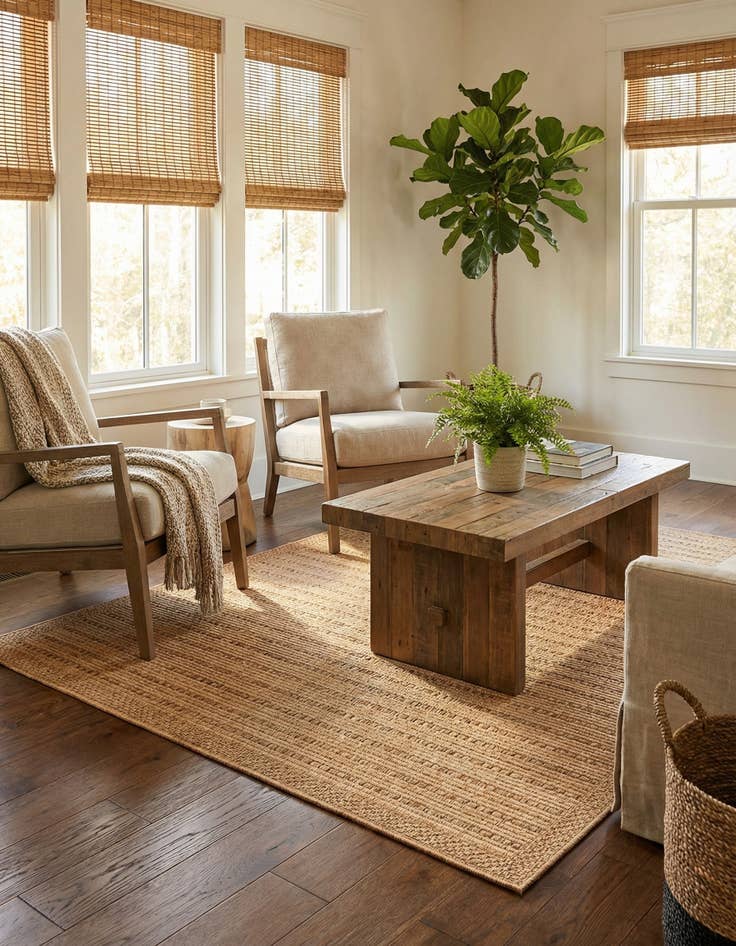 Detail image of 6' x 6'  Washable Border Indoor / Outdoor Square Rug