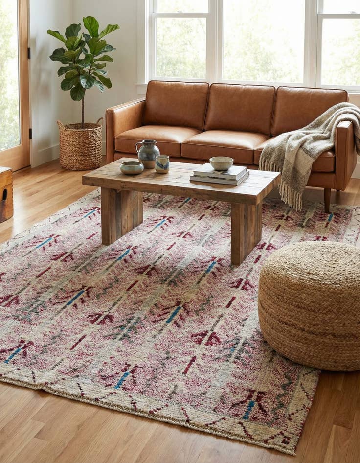 Detail image of 5' 7 x 8'  Hand Knotted Modern Ziegler Wool Rug