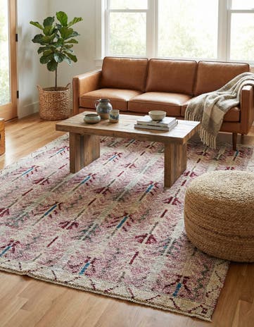 5' 7 x 8' Hand Knotted Modern Ziegler Wool Rug