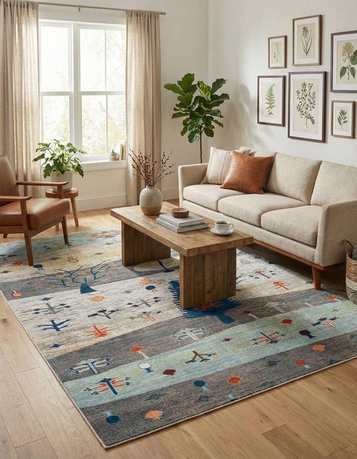 Detail image of 7' 10 x 10'  Washable Vivid Rug