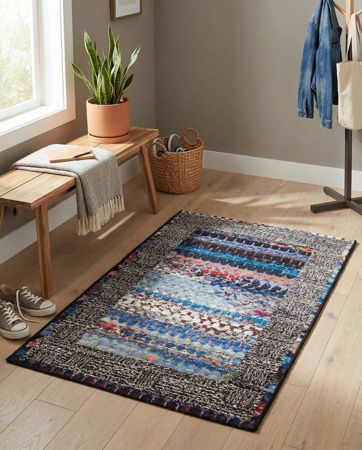 Detail image of 2' x 3' Easy-Clean Modern Indoor / Outdoor Rug