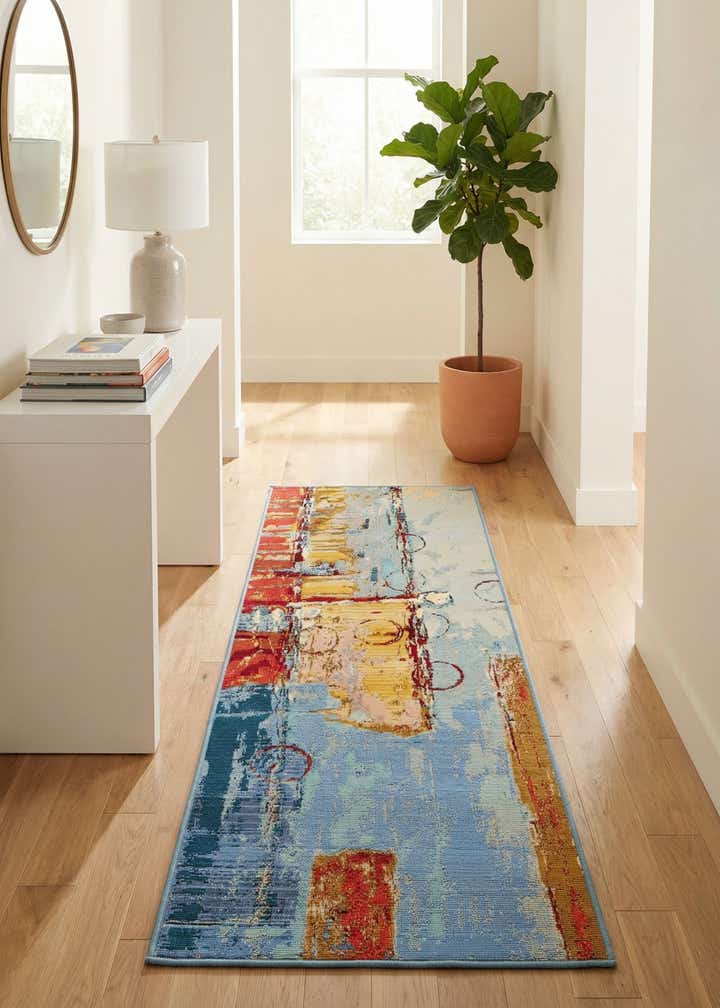 2' x 5' Easy-Clean Modern Indoor / Outdoor Runner Rug