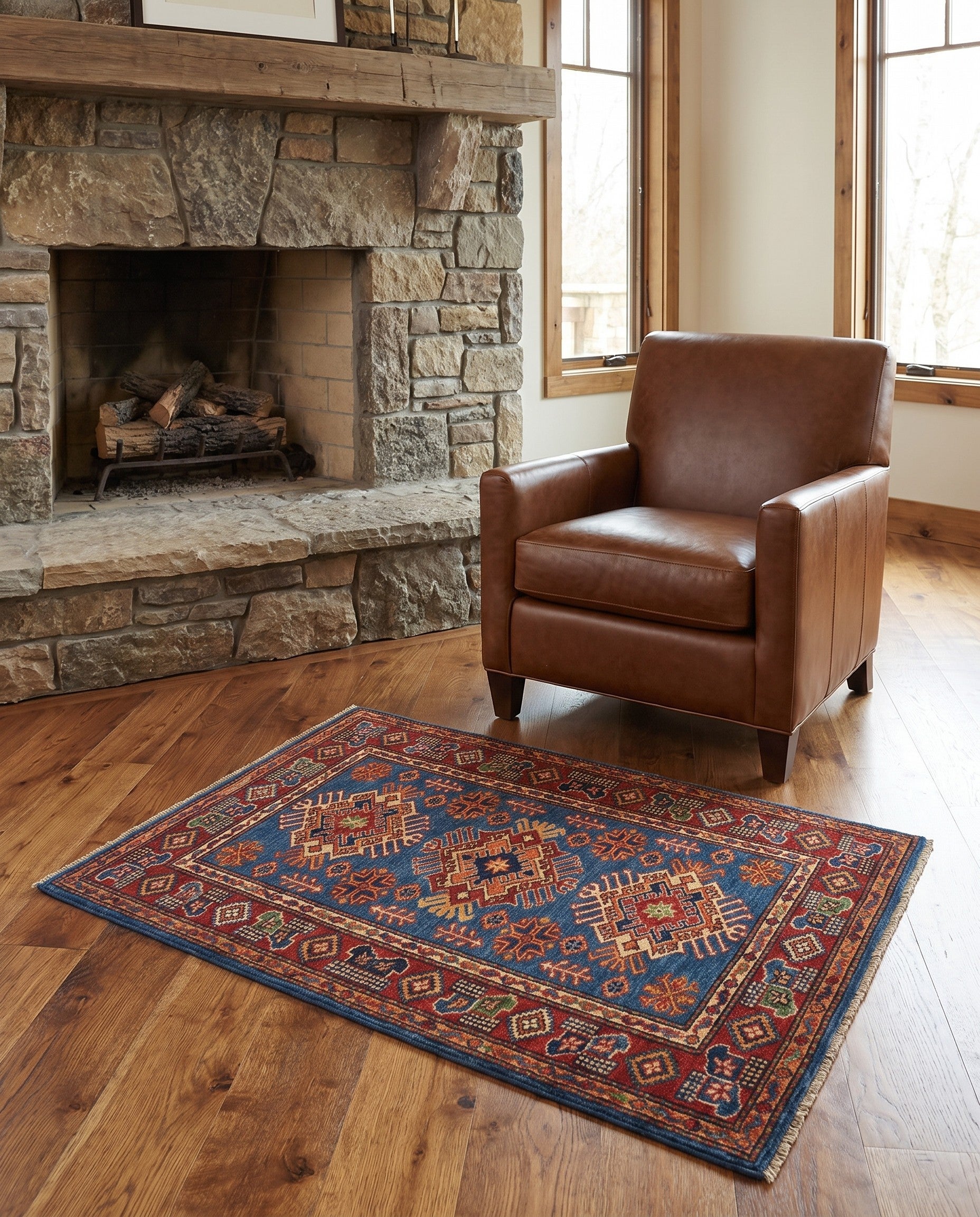 3' 1 x 4' 1 Hand Knotted Kazak Rug