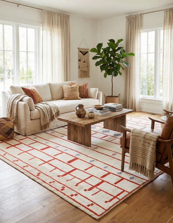 Detail image of 9' 3 x 10' 5  Hand Knotted Darya Wool Rug