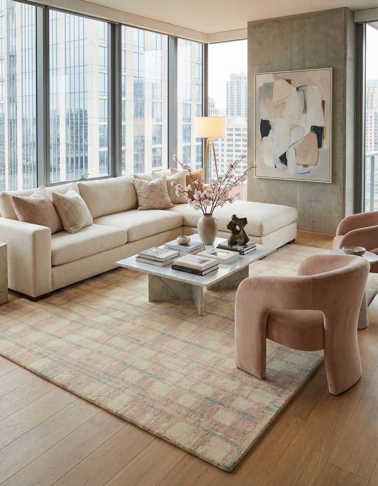 Detail image of 7' 9 x 9' 11 Modern Himalaya Wool Rug