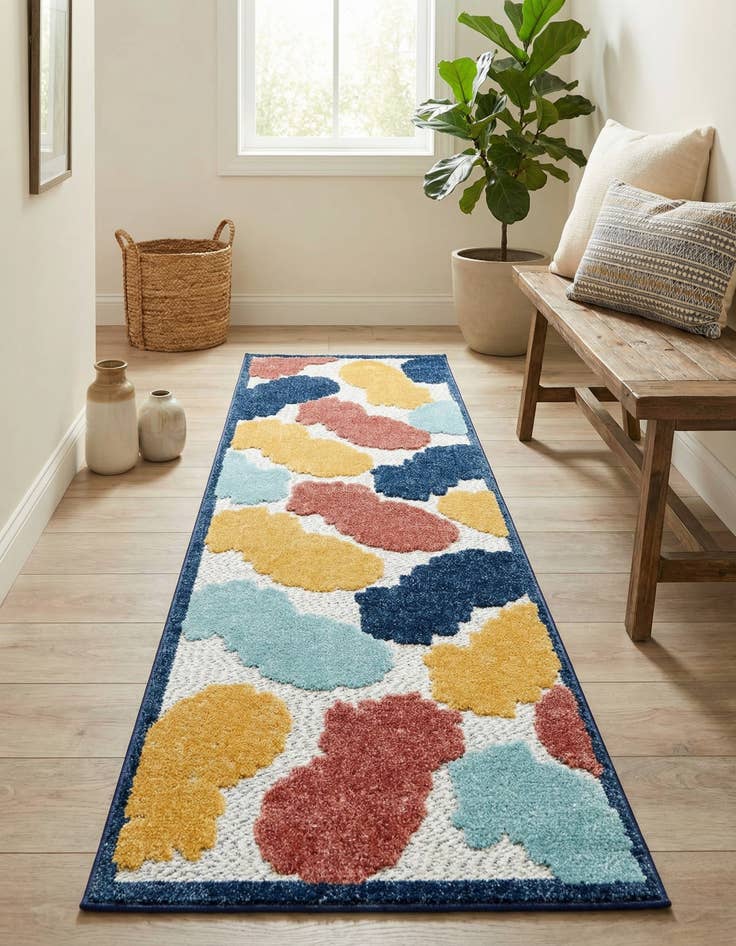 Detail image of 2' x 8'  Washable Belize Indoor / Outdoor Runner Rug