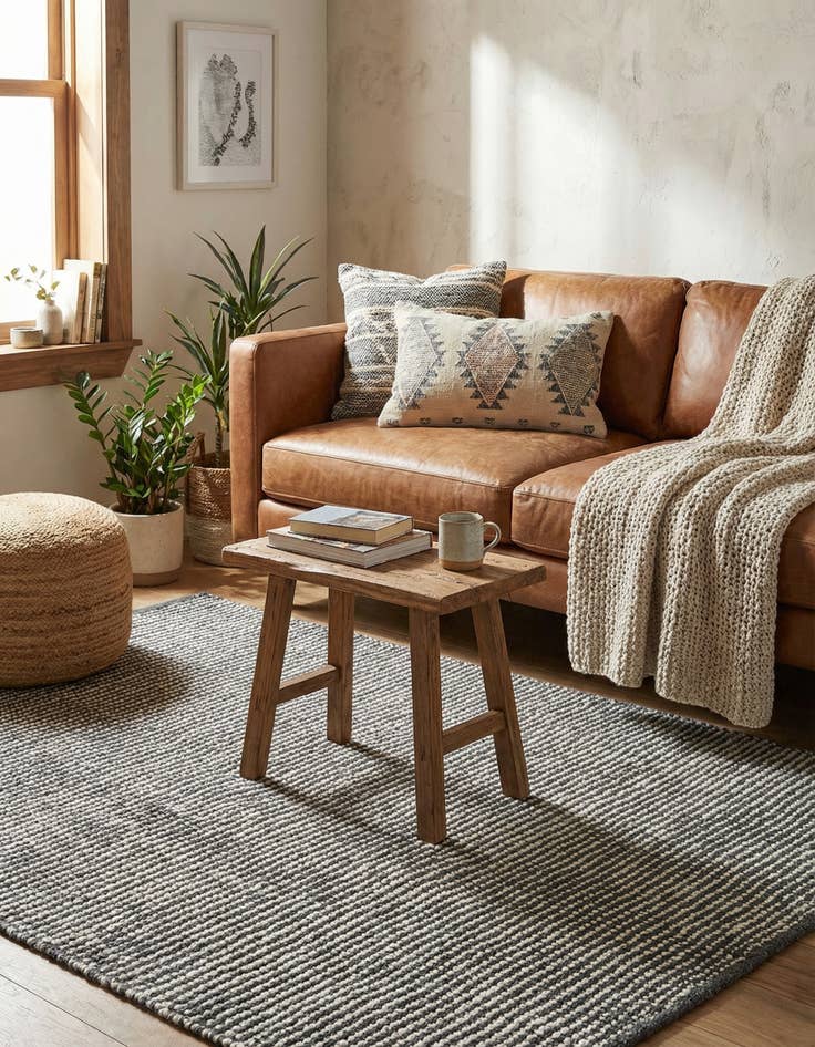 Detail image of 2' 2 x 3' 1  Hand Woven Jill Zarin English Manor Farmhouse Wool Rug