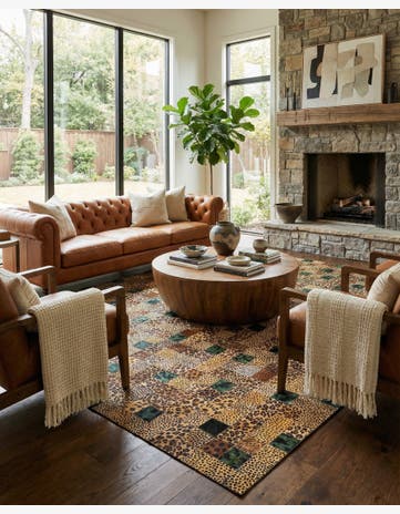 8' x 9' 11 Cowhide - Patchwork Rug